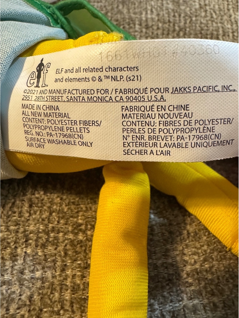 JAKKS Pacific "Buddy the Elf" Talking Plush Doll (2021) - Picture 6 of 9